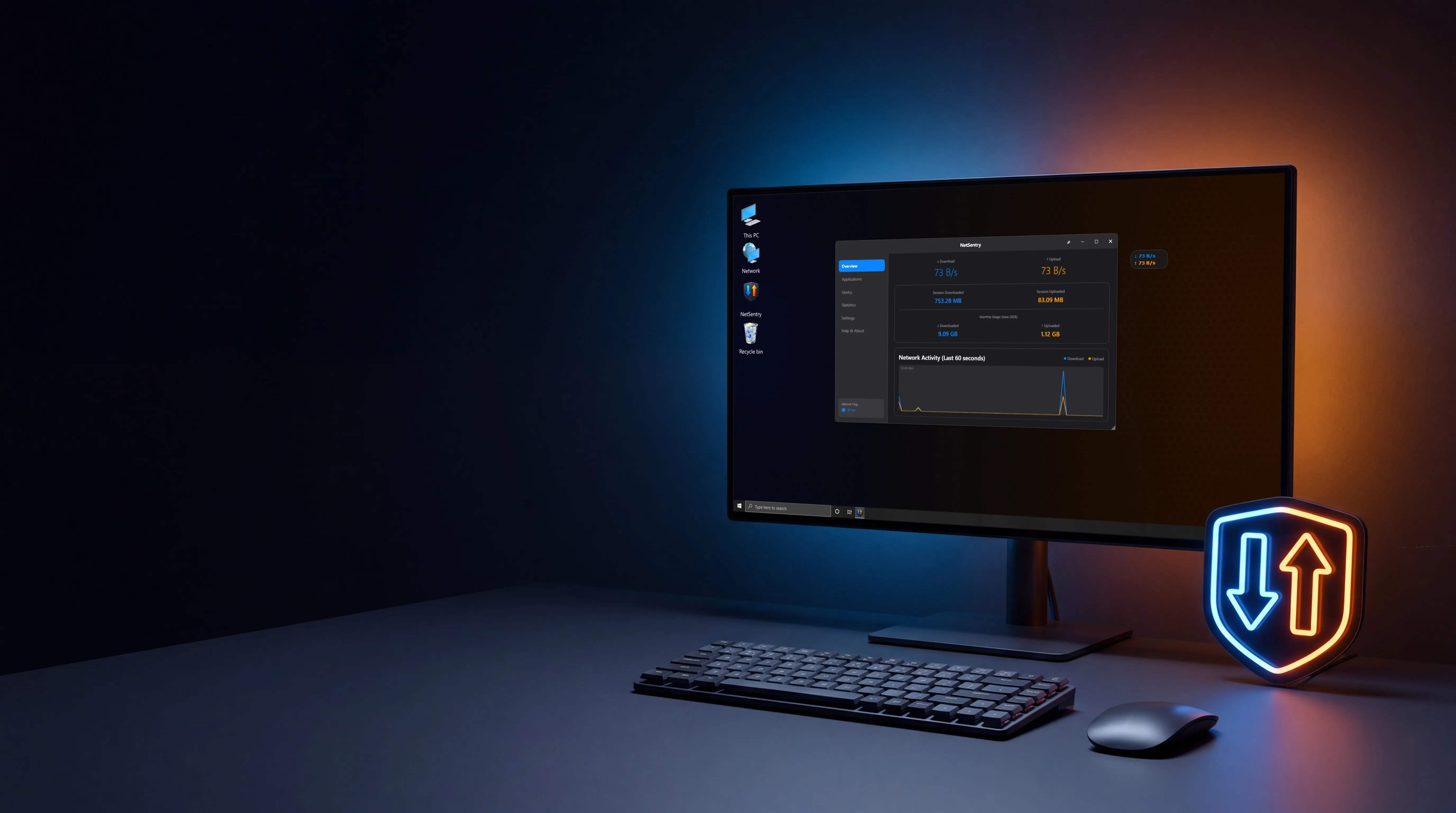 NetSentry application interface