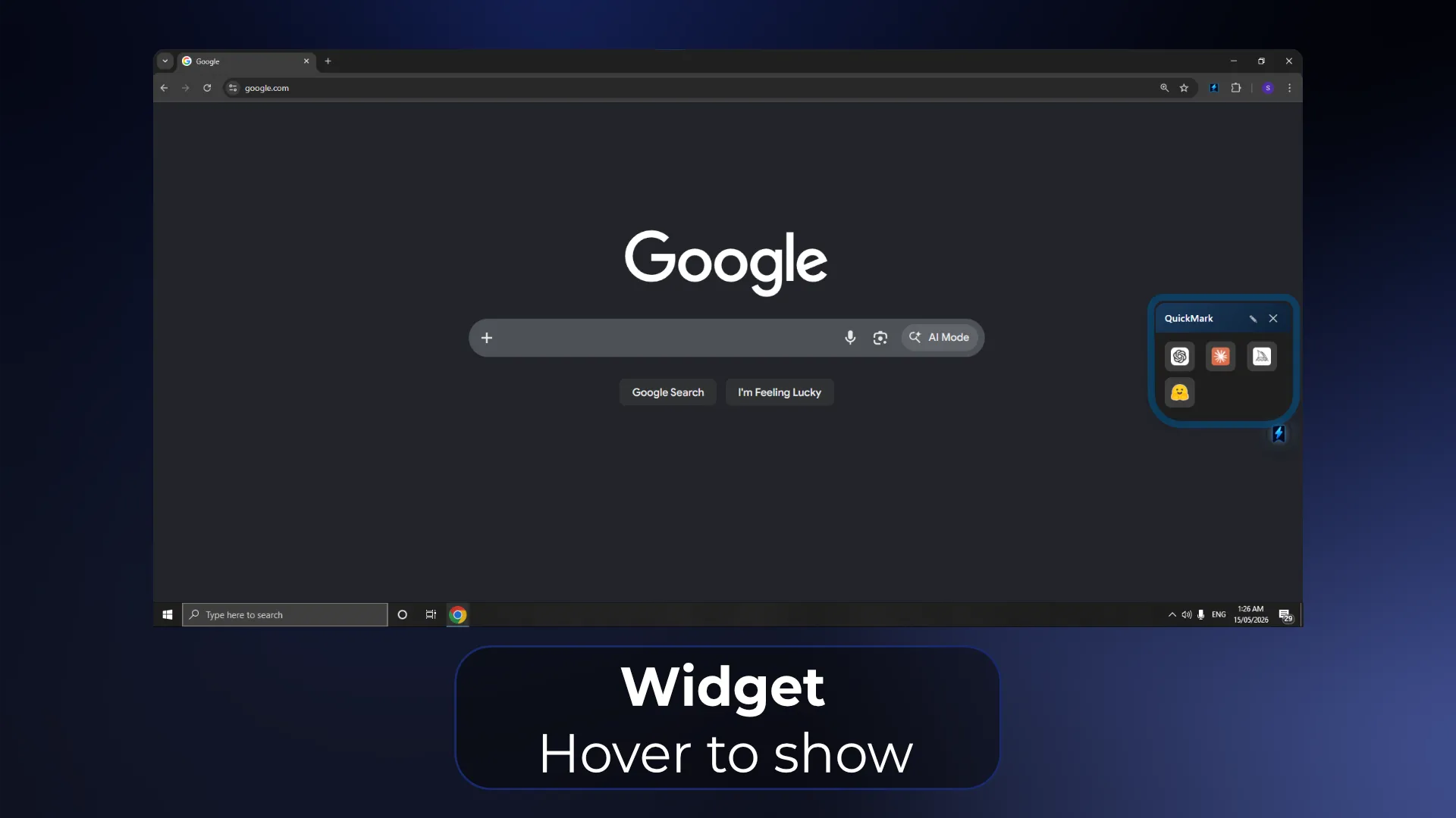 Settings panel